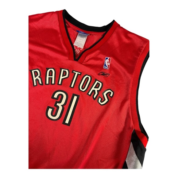 NBA Toronto Raptors Reebok Villanueva Jersey #31 Mens Large Retro Red/Black - Picture 2 of 6